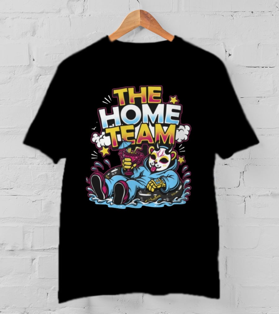 The Home Team Pool Party Eris Floating Demon With Drink T-Shirt