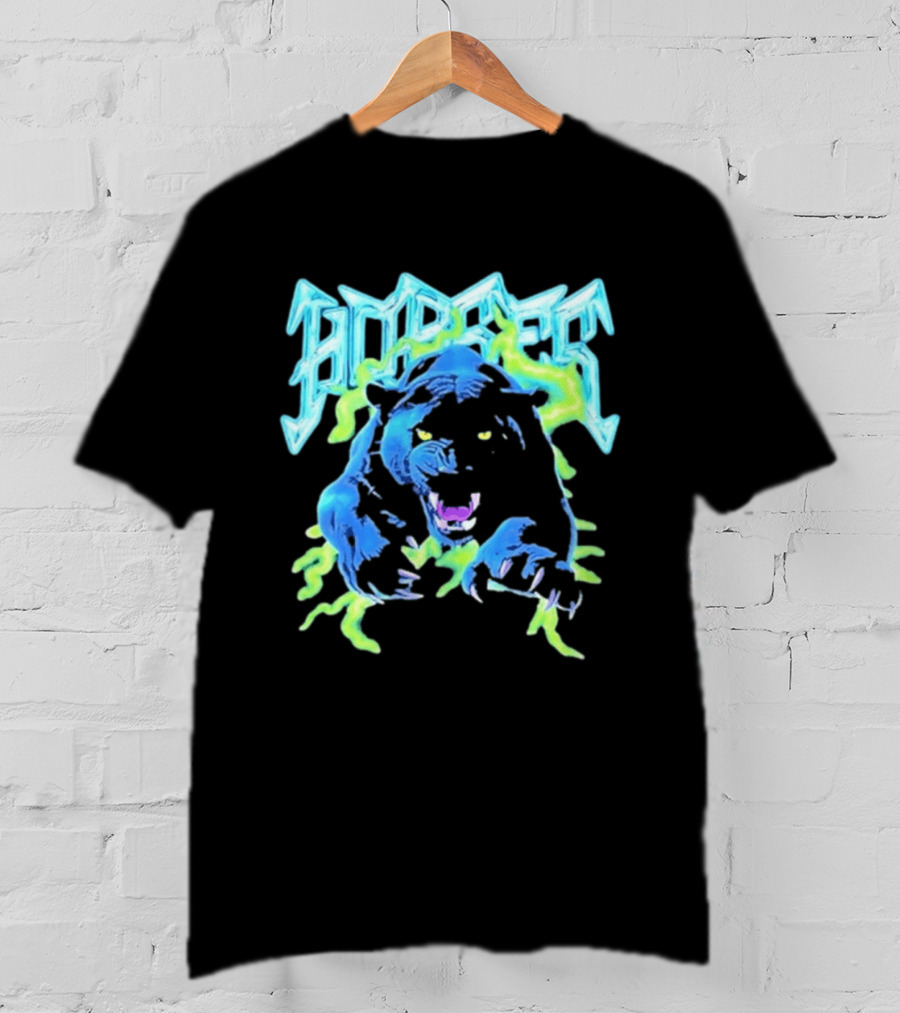 Horses Panther Lightning Metal Band Roar T-Shirt