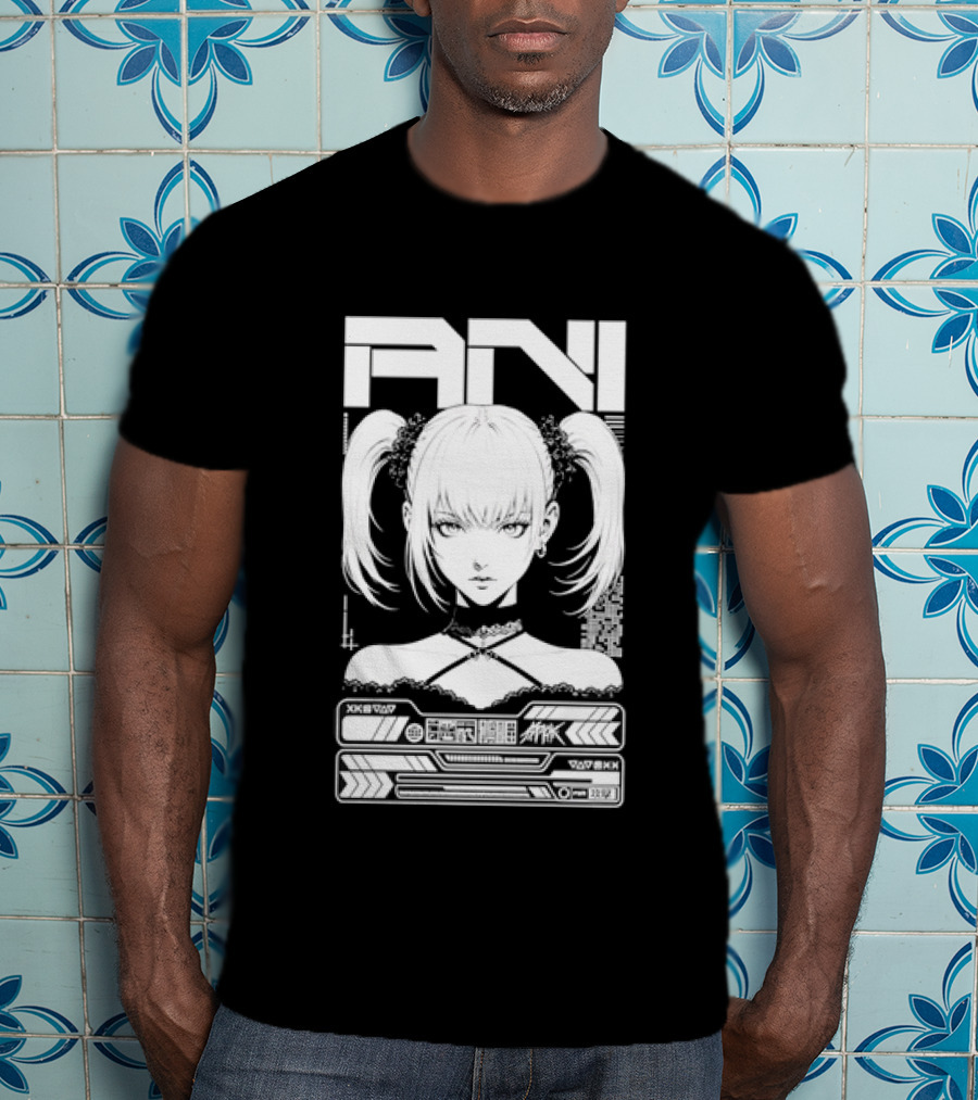 Misa Amane Death Note Anime Ani Grok Kawaii Gothic Style Pigtails T-Shirt
