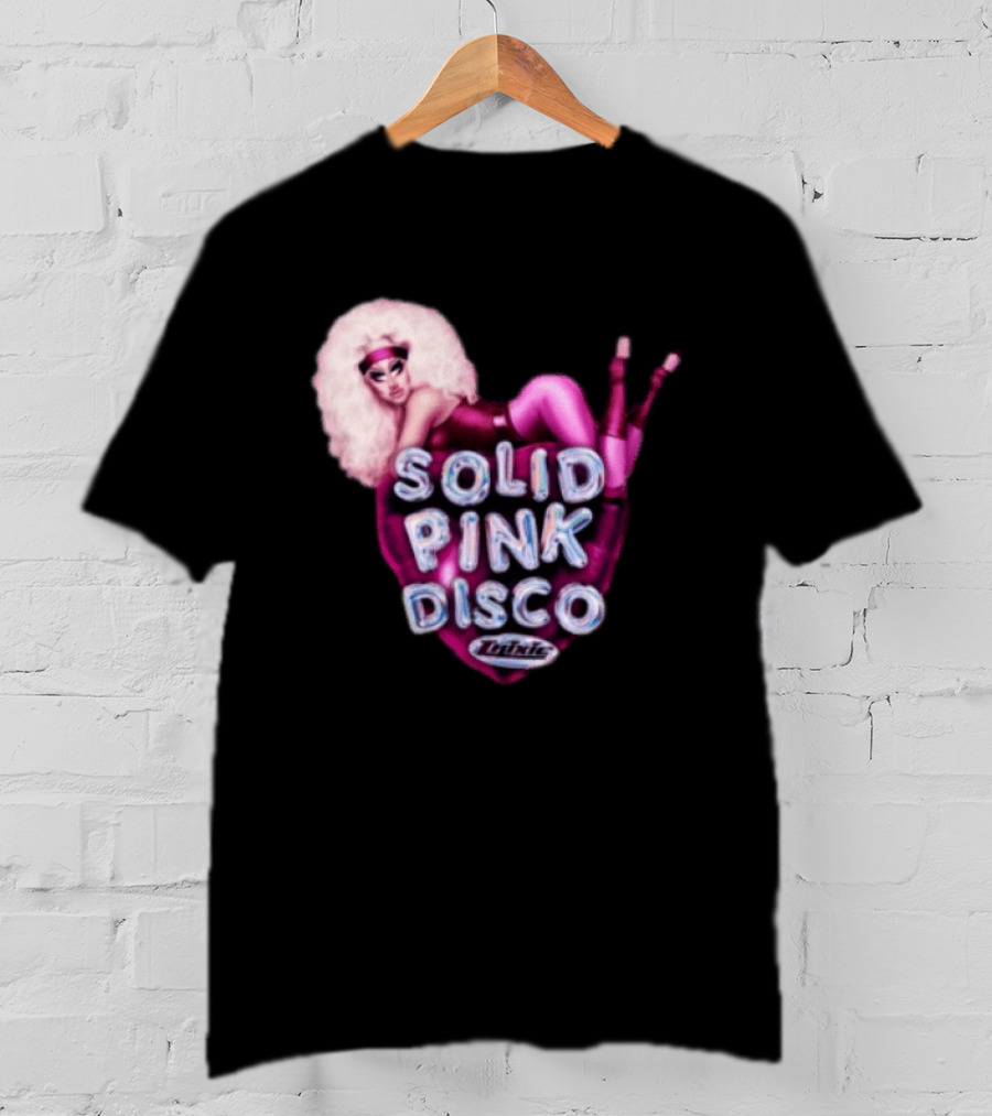 Trixie Mattel Solid Pink Disco Balloon Heart T-Shirt