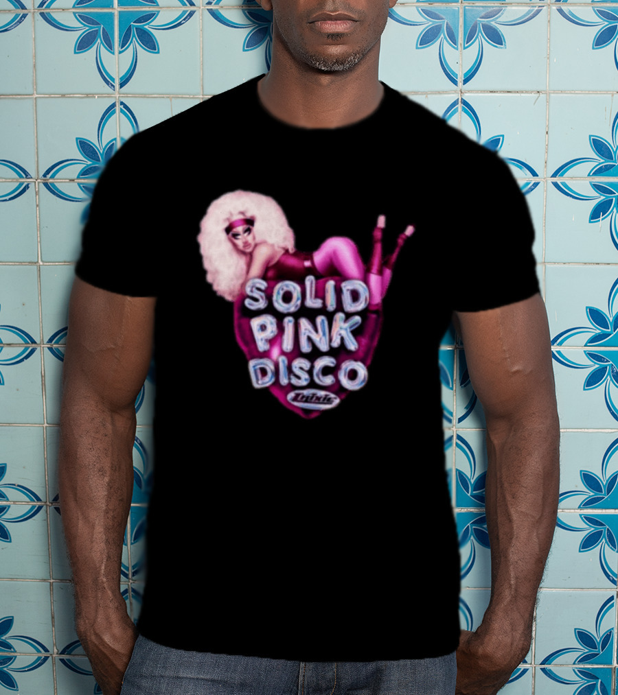 Trixie Mattel Solid Pink Disco Balloon Heart T-Shirt