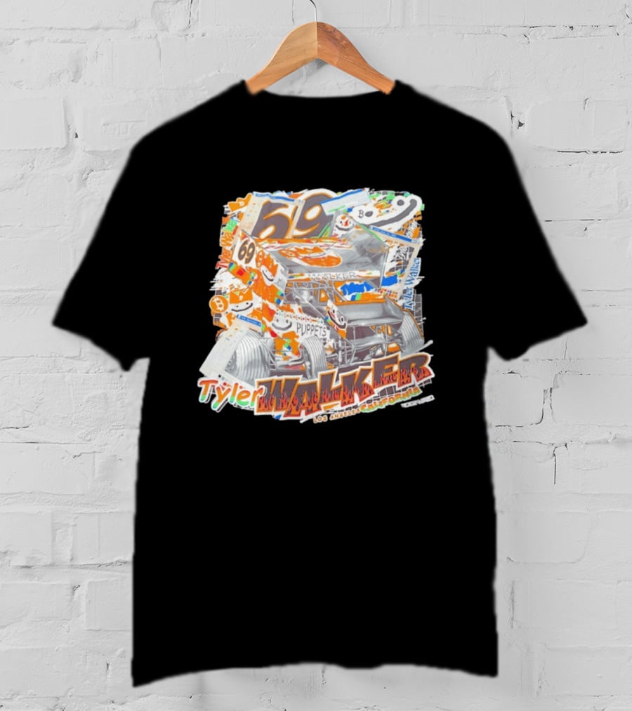 Tyler Walker No69 Sprint Car Puppets Los Angeles California T-Shirt