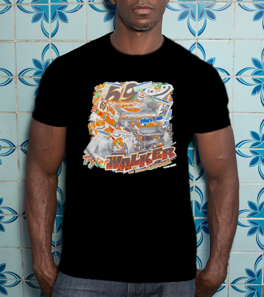 Tyler Walker No69 Sprint Car Puppets Los Angeles California T-Shirt