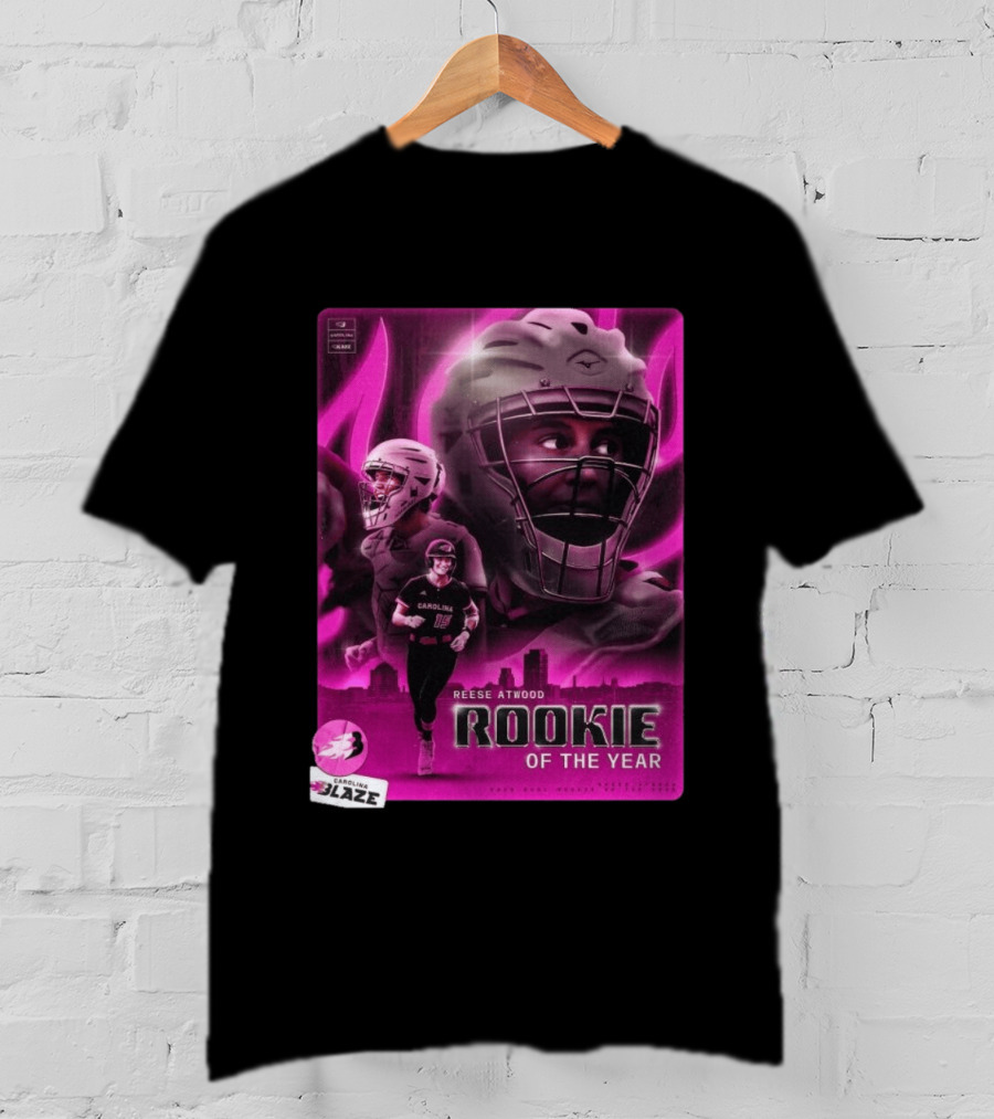 Reese Atwood Rookie Of The Year 2026 Carolina Blaze AUBL Rookie Of The Year T-Shirt