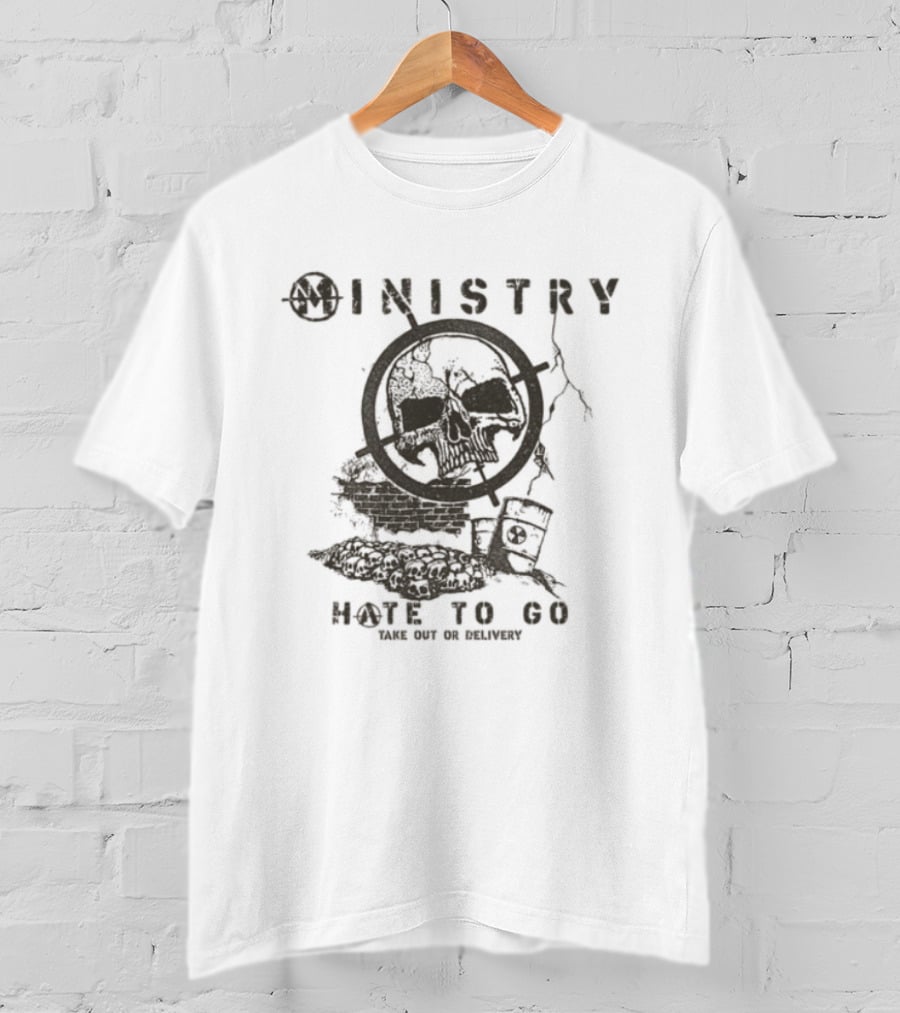 Ministry Hate To Go Psalm 69 Skull T-Shirt