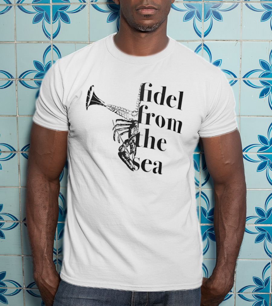 Fidel From The Sea Lobster Surreal Political Satire T-Shirt