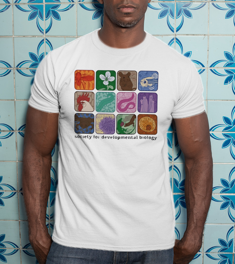 Society For Developmental Biology Organism Insect Flower Rodent Fish Chicken Worm Frog Cells T-Shirt