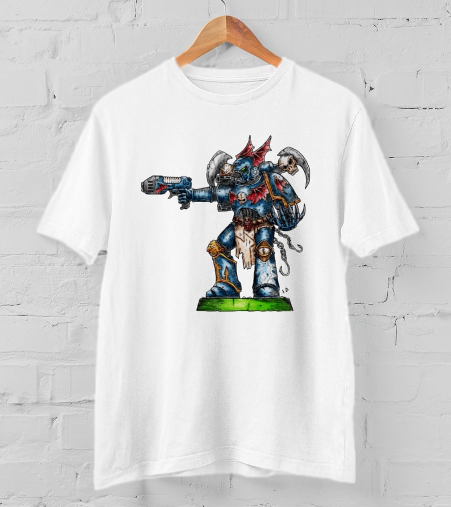 Warhammer 40K Night Lords Chaos Space Marine By Niklas Wistedt T-Shirt