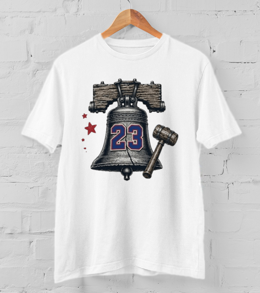 Liberty Bell 23 Philadelphia 76ers Stars T-Shirt