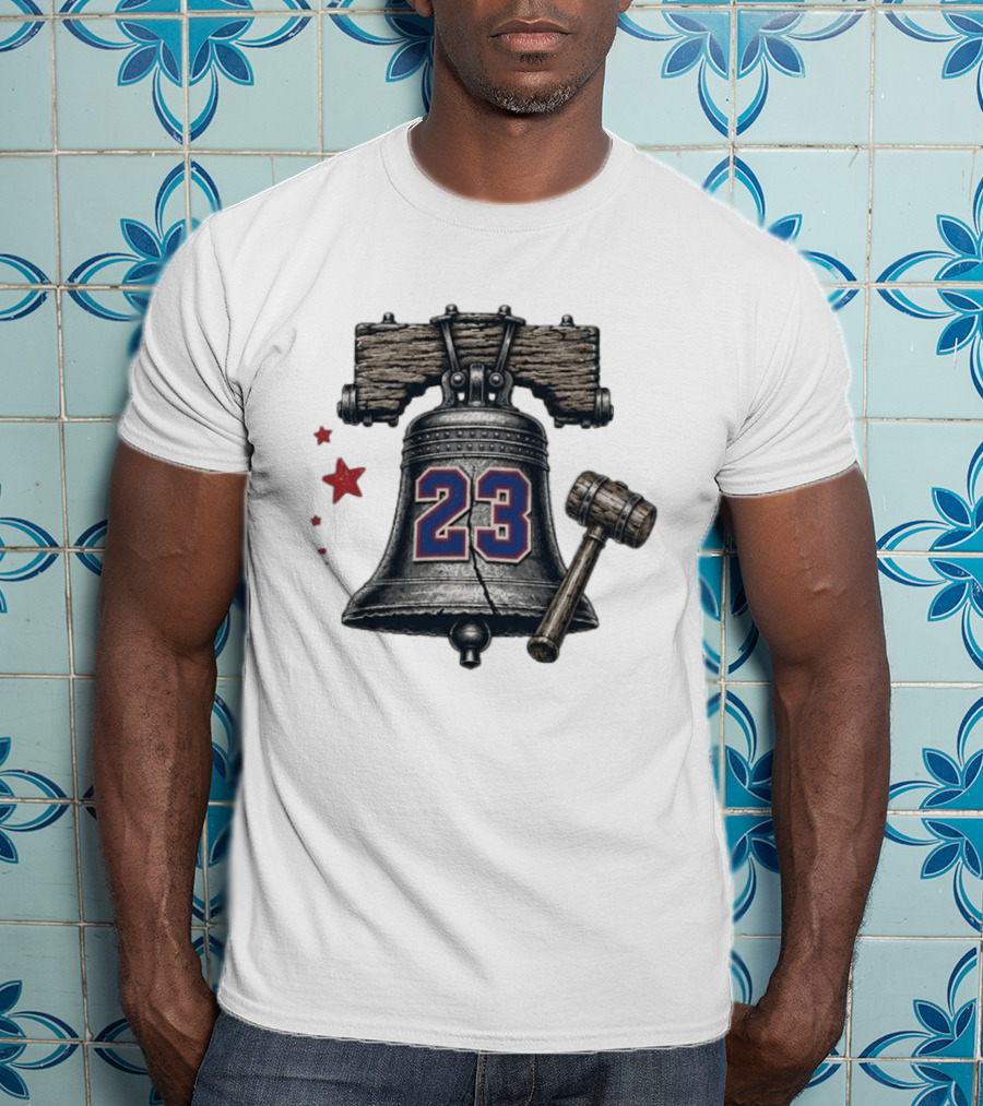 Liberty Bell 23 Philadelphia 76ers Stars T-Shirt