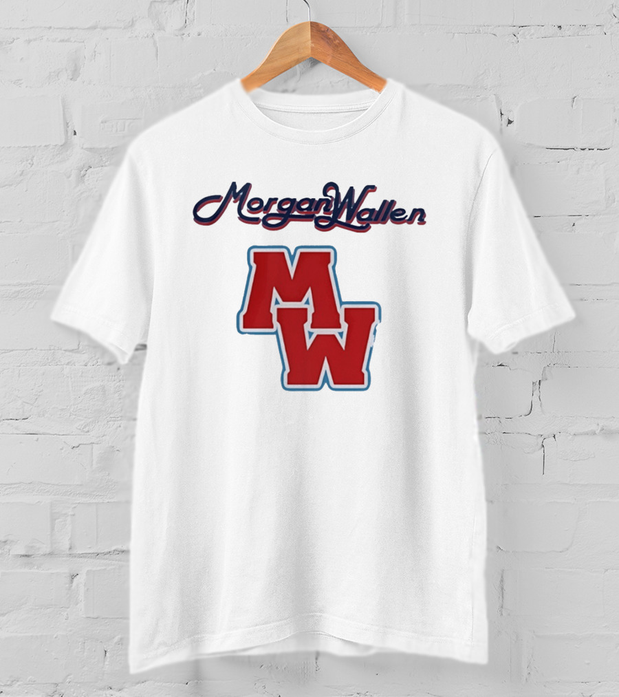 Morgan Wallen MW Bold Red Letters Country Music T-Shirt