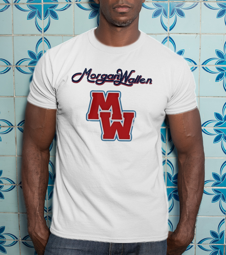 Morgan Wallen MW Bold Red Letters Country Music T-Shirt