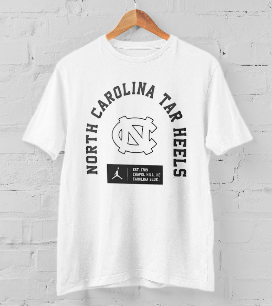 North Carolina Tar Heels NC Jordan Brand Carolina Blue Chapel Hill Est 1789 T-Shirt
