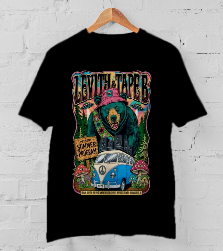 Levity & Tape B Present Summer Program 2026 White River State Park Indianapolis T-Shirt