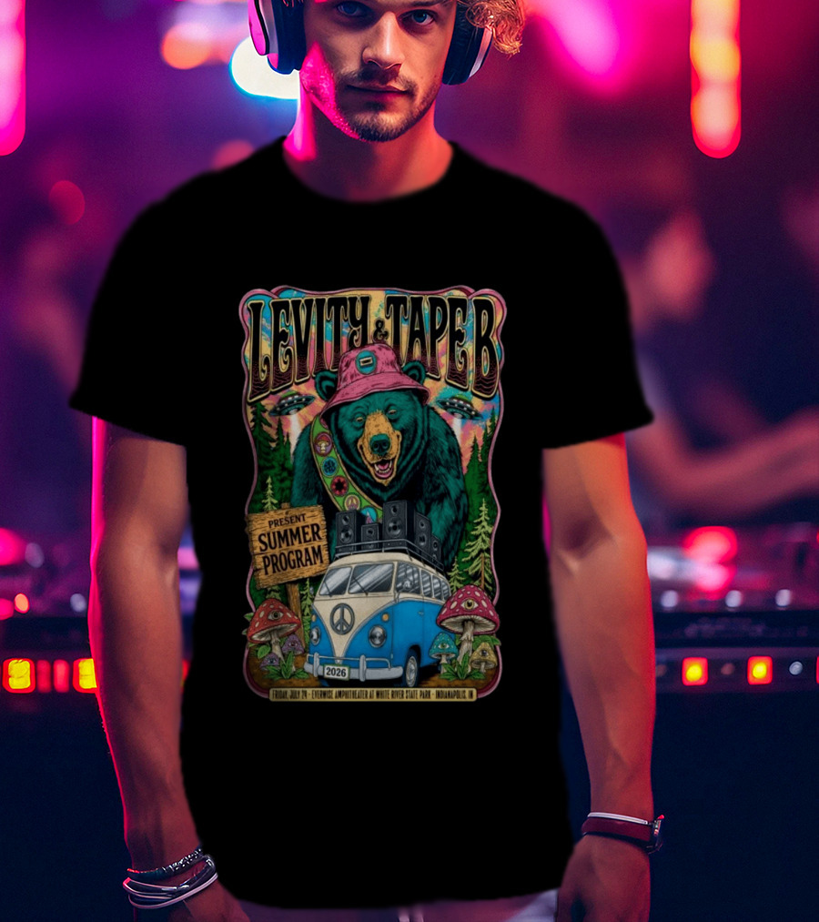 Levity & Tape B Present Summer Program 2026 White River State Park Indianapolis T-Shirt