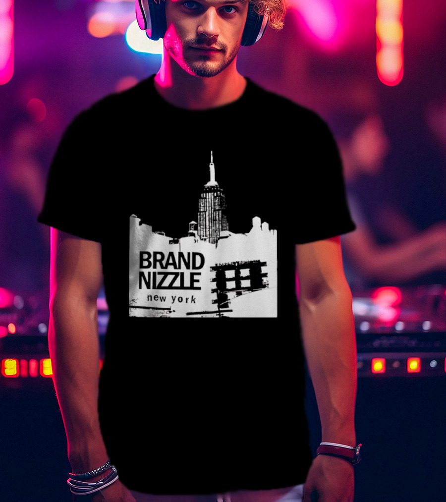 BRAND NIZZLE New York Empire State Building Skyline T-Shirt