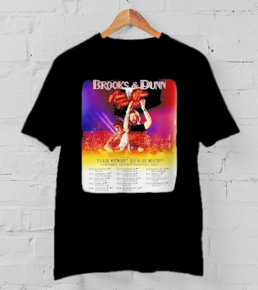 Brooks & Dunn Neon Moon Tour 2026 Tucker Wetmore David Lee Murphy Country Concert Events And Dates T-Shirt