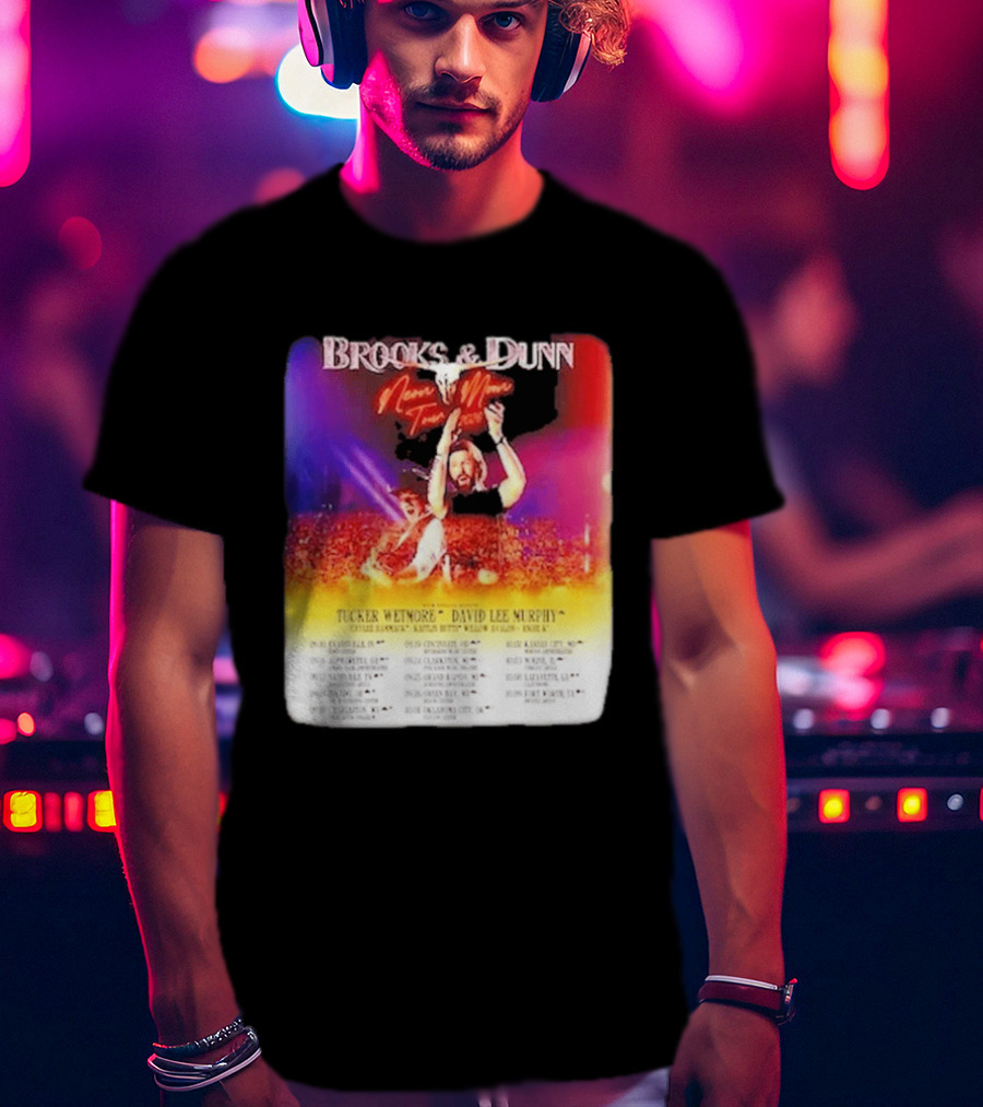 Brooks & Dunn Neon Moon Tour 2026 Tucker Wetmore David Lee Murphy Country Concert Events And Dates T-Shirt