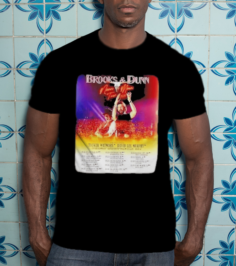 Brooks & Dunn Neon Moon Tour 2026 Tucker Wetmore David Lee Murphy Country Concert Events And Dates T-Shirt
