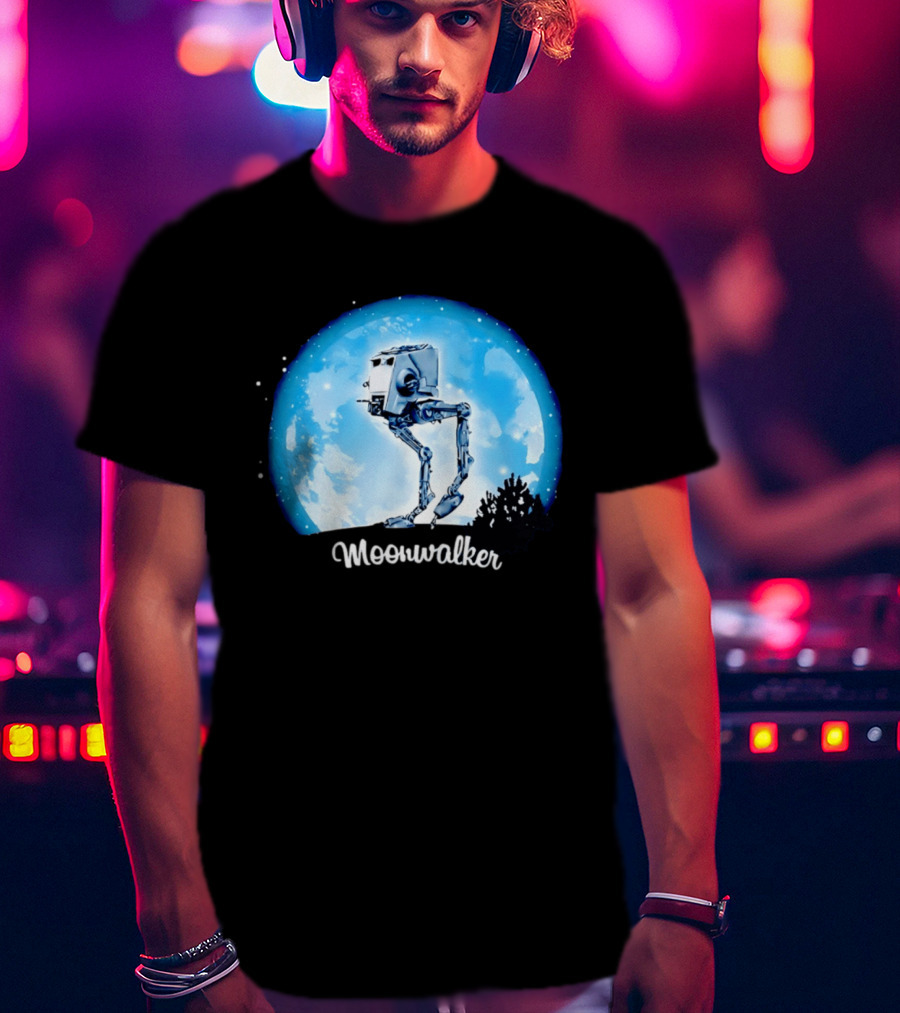 Star Wars AT ST Moonwalker Imperial Walker Moon Scene T-Shirt