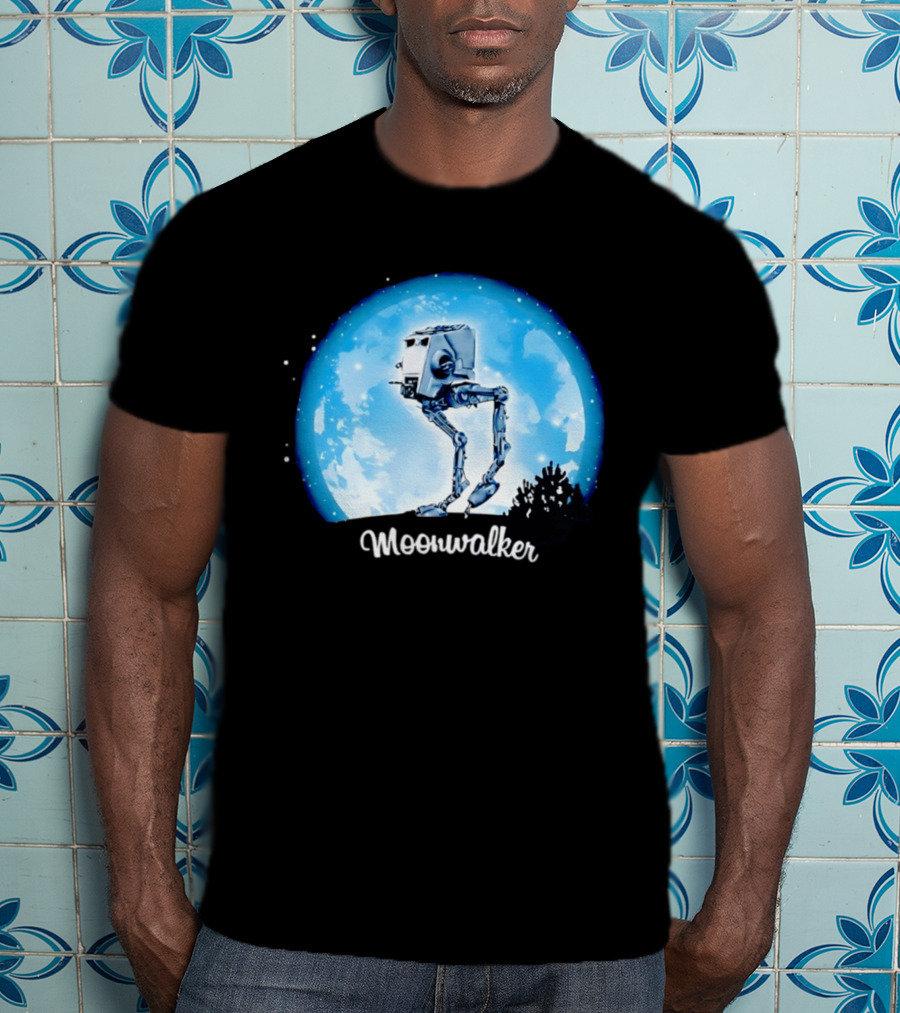 Star Wars AT ST Moonwalker Imperial Walker Moon Scene T-Shirt