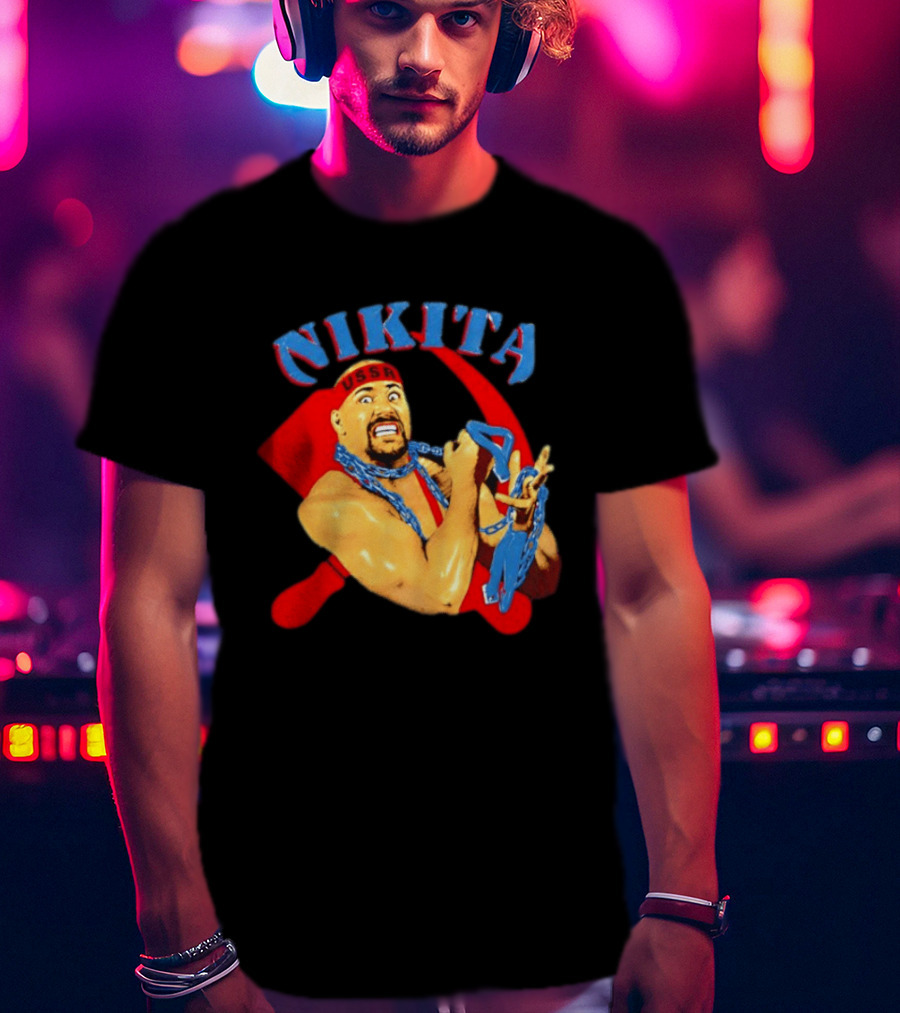 Nikita Koloff USSR Hammer And Sickle NWA Wrestling Pro T-Shirt
