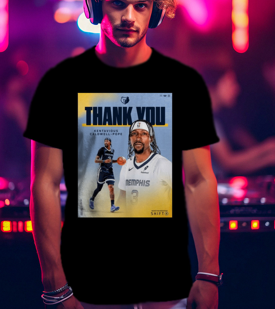 Thank You Kentavious Caldwell Pope Memphis Grizzlies Basketball 3 NBA Fan T-Shirt