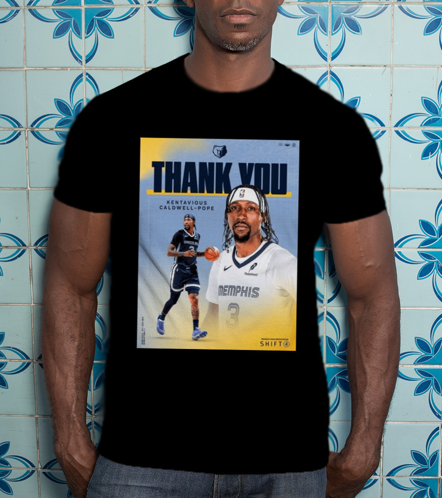 Thank You Kentavious Caldwell Pope Memphis Grizzlies Basketball 3 NBA Fan T-Shirt