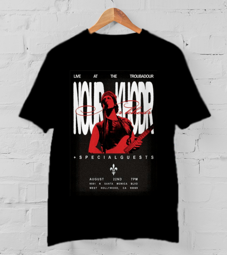 Nour Khodr Live At The Troubadour West Hollywood August 22 2026 With Special Guests T-Shirt