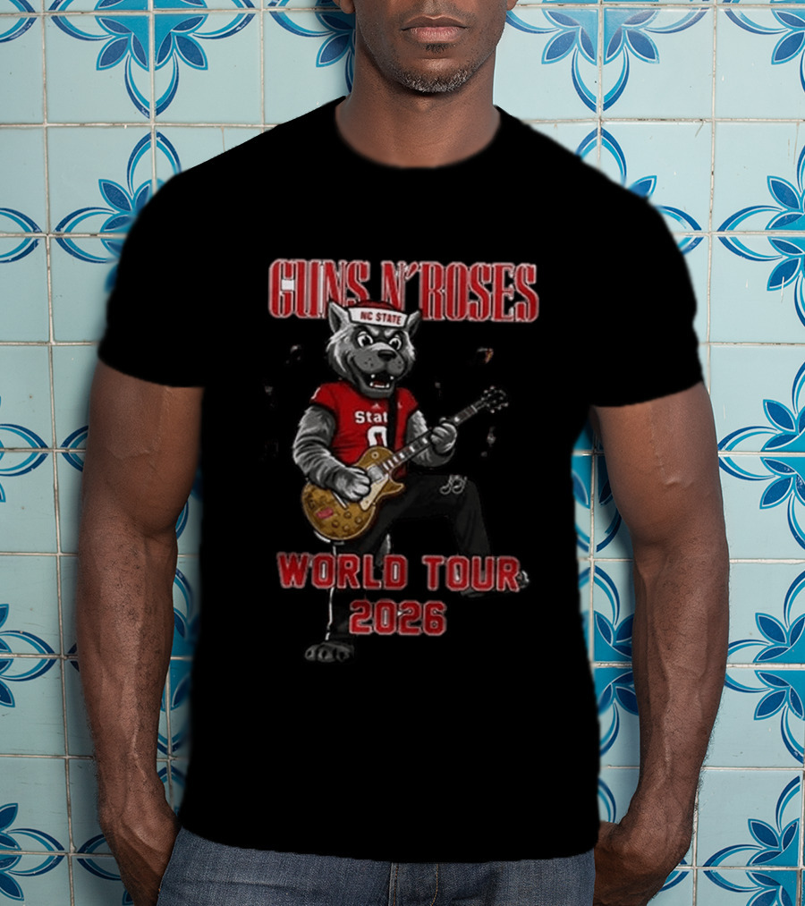 Guns N' Roses NC State Wolfpack World Tour 2026 Carter Finley Stadium July 23 T-Shirt