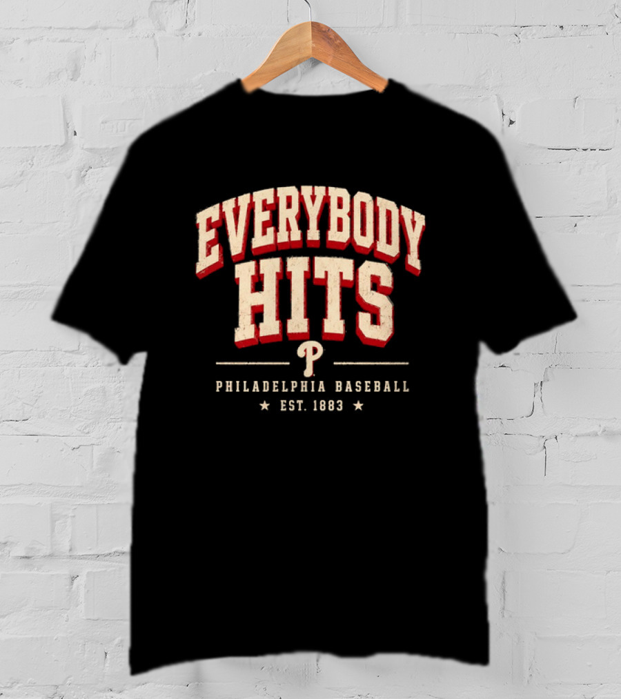 Everybody Hits Philadelphia Baseball Est 1883 T-Shirt