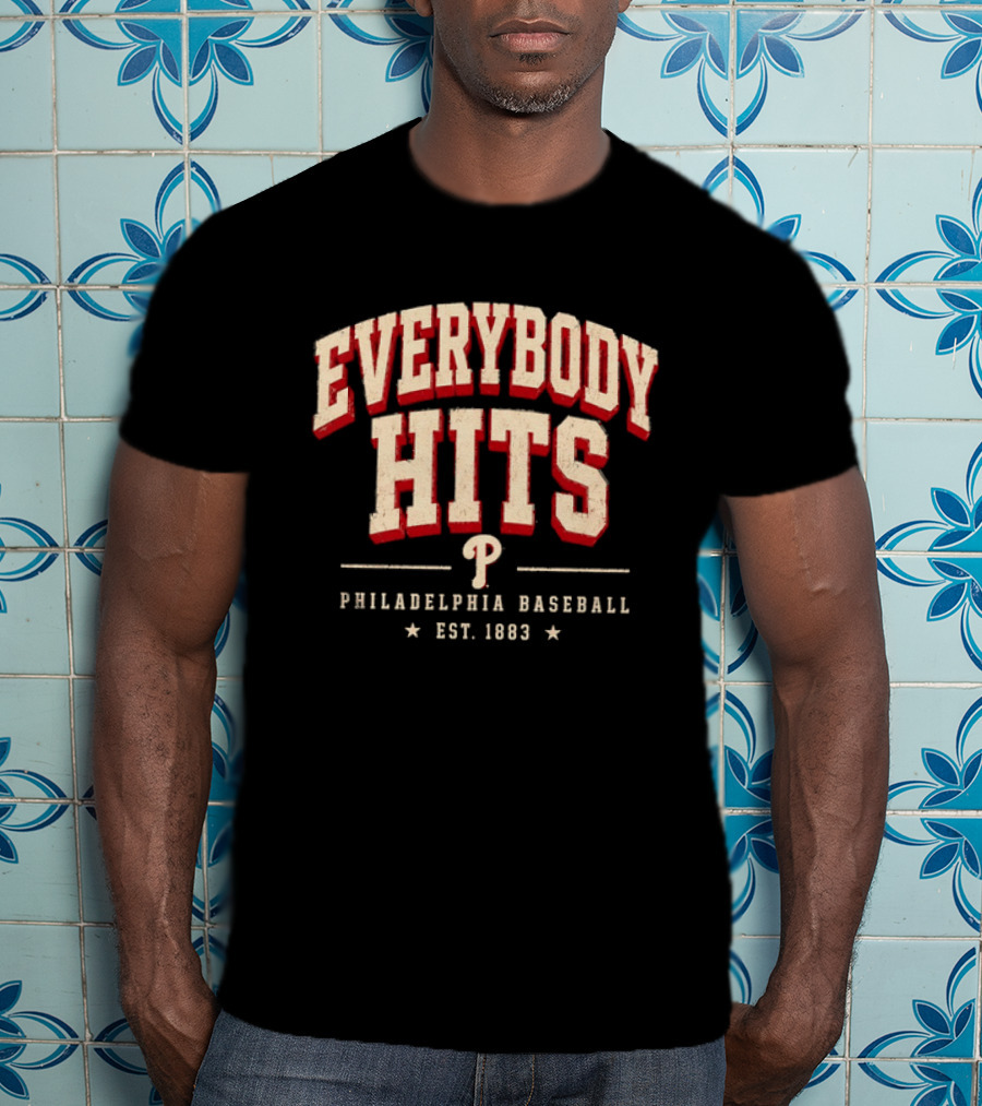 Everybody Hits Philadelphia Baseball Est 1883 T-Shirt
