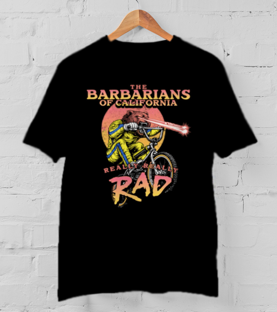 The Barbarians Of California Really Really Rad Cyclist Sunset Retro Vibes T-Shirt