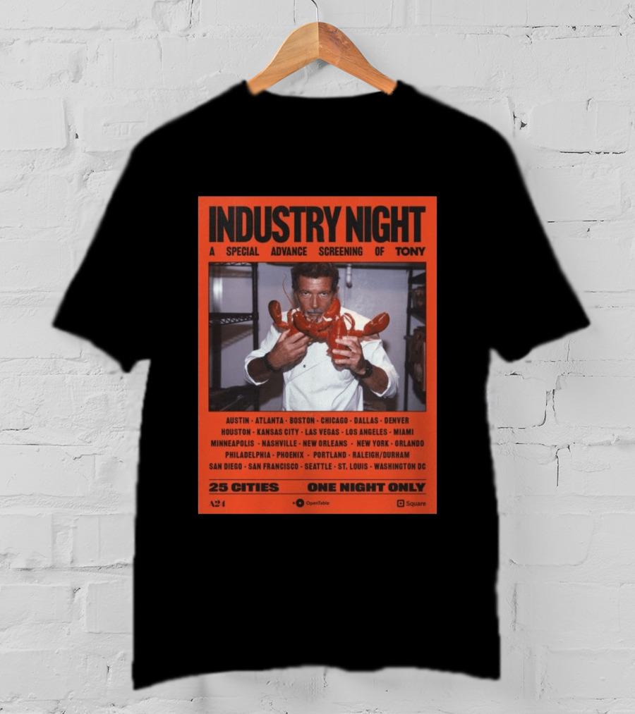 Industry Night A Special Advance Screening Of Tony Live 25 Cities One Night Only T-Shirt
