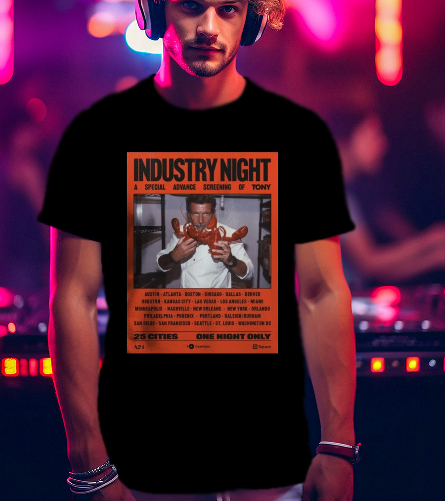 Industry Night A Special Advance Screening Of Tony Live 25 Cities One Night Only T-Shirt