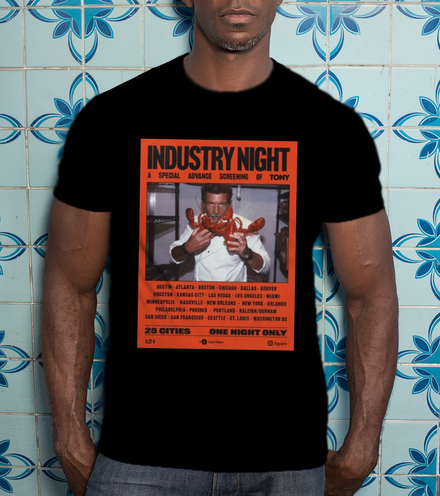 Industry Night A Special Advance Screening Of Tony Live 25 Cities One Night Only T-Shirt