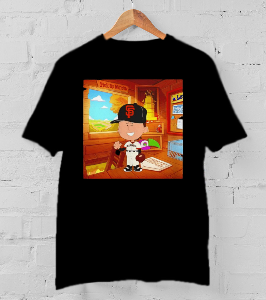 Tyler Mahle San Francisco Giants Baseball Cartoon Peanuts T-Shirt