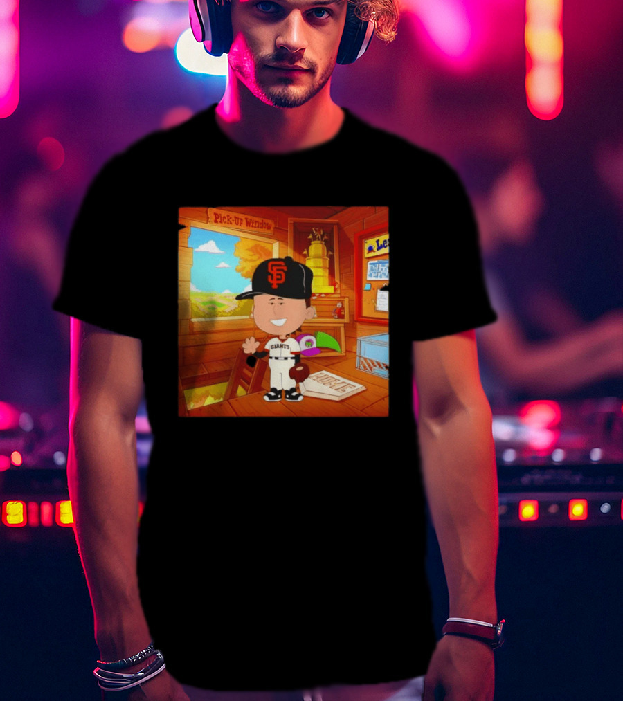 Tyler Mahle San Francisco Giants Baseball Cartoon Peanuts T-Shirt
