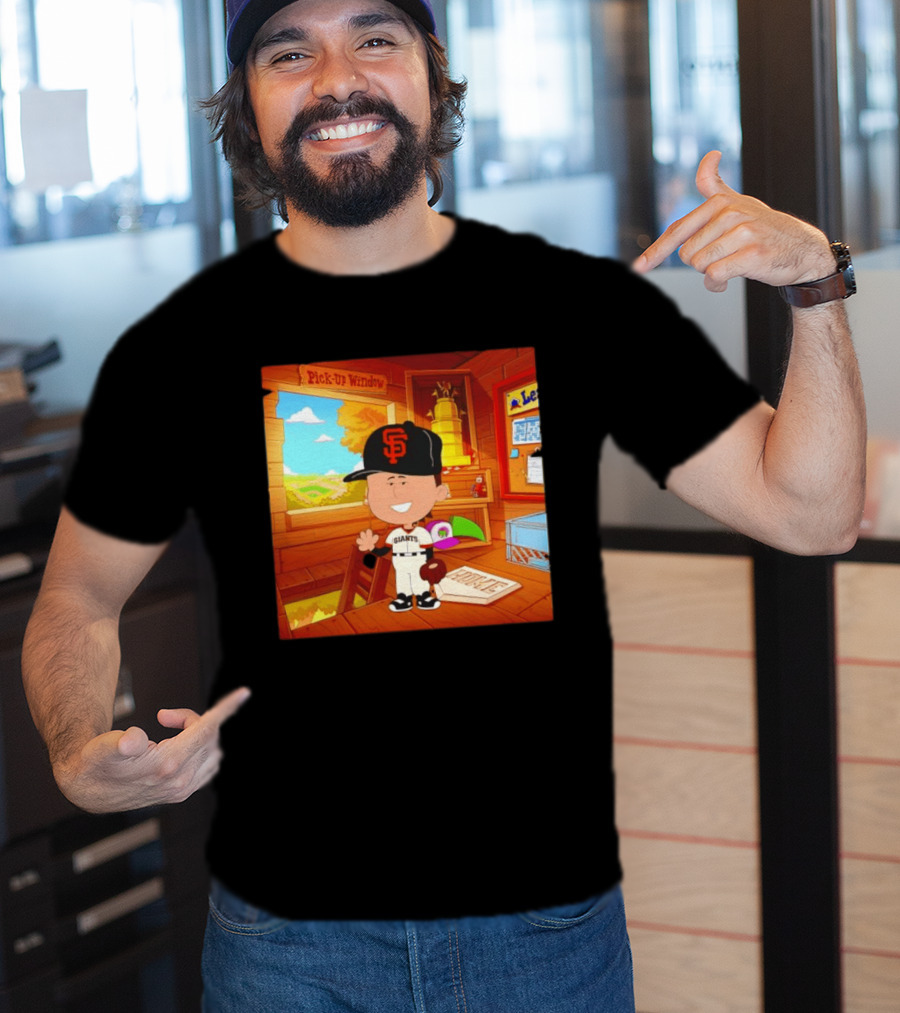 Tyler Mahle San Francisco Giants Baseball Cartoon Peanuts T-Shirt