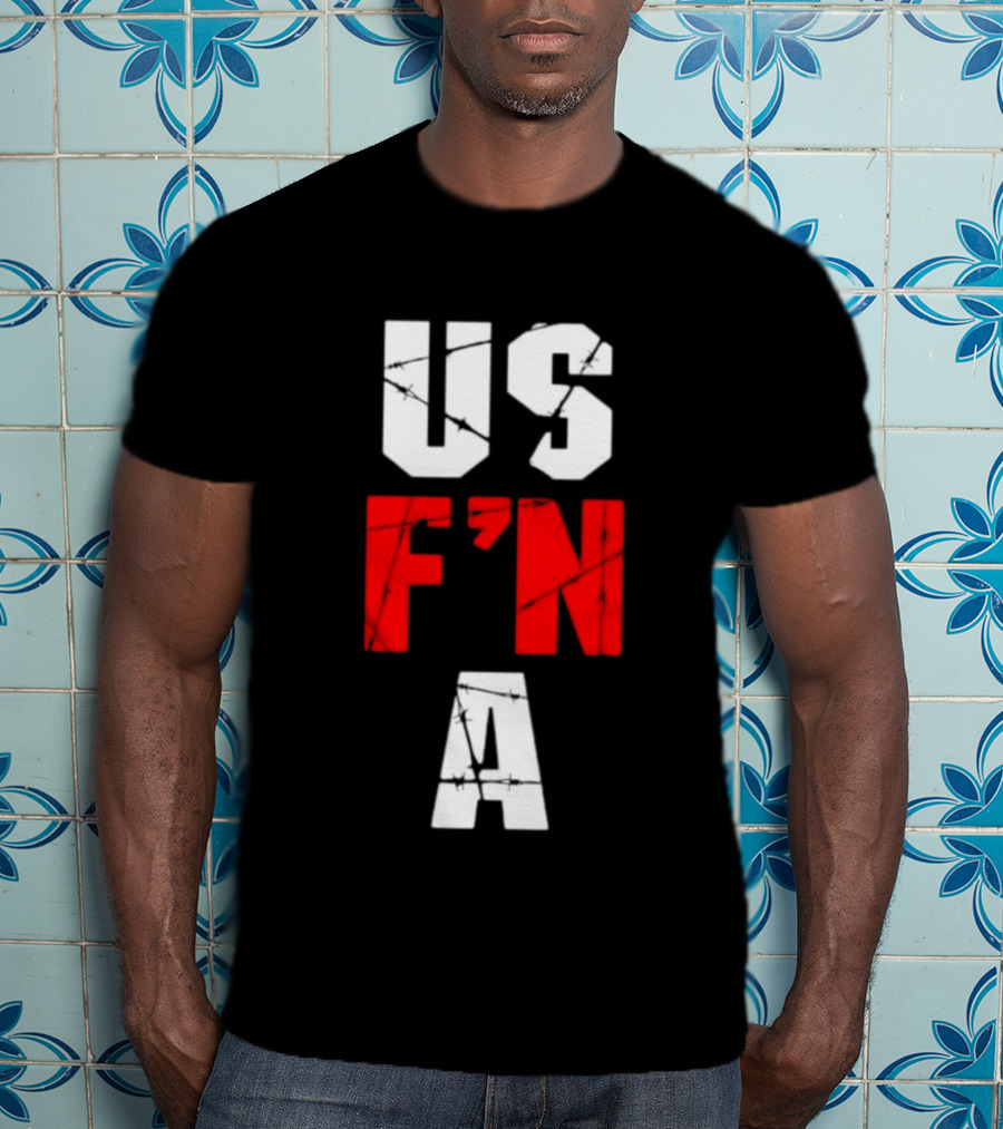United States US F N A Barbed Wire T-Shirt