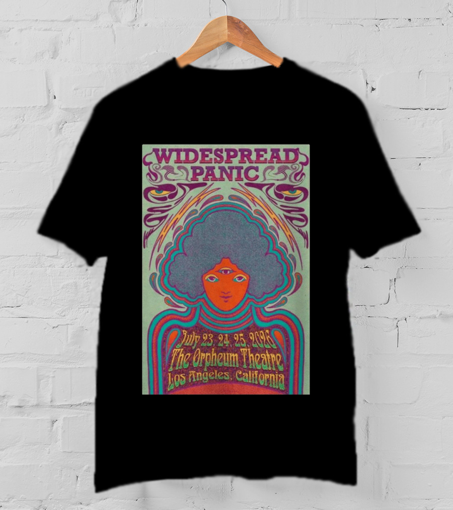 Widespread Panic Orpheum Theatre Los Angeles July 23 25 2026 Psychedelic T-Shirt