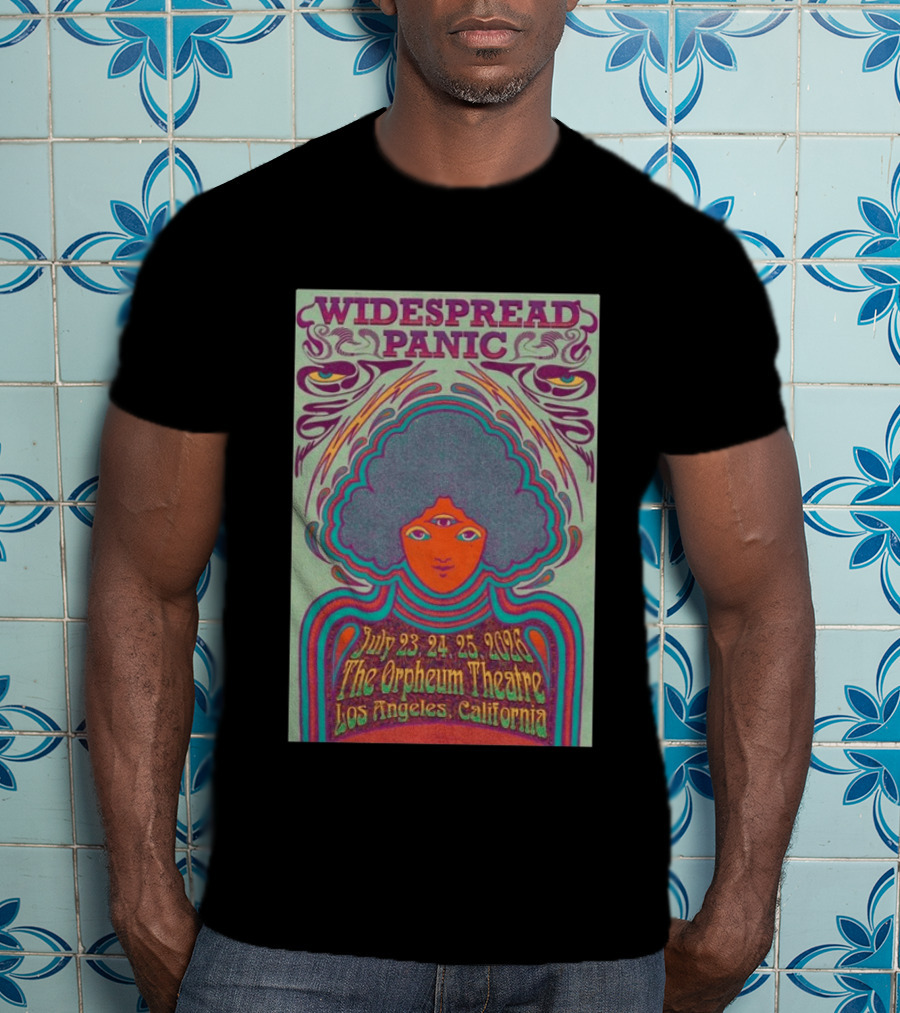 Widespread Panic Orpheum Theatre Los Angeles July 23 25 2026 Psychedelic T-Shirt