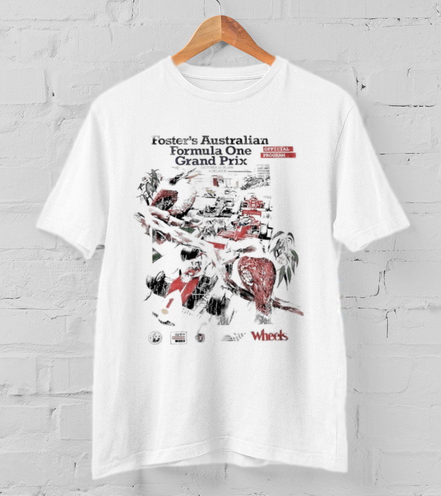 Foster's Australian Formula One Grand Prix Adelaide 1986 Program T-Shirt