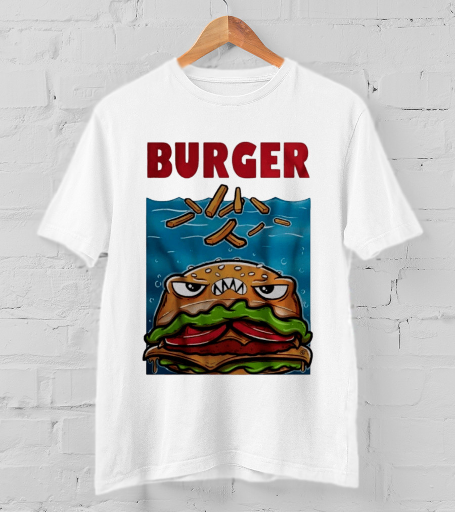 Angry Burger With Fries Burger T-Shirt