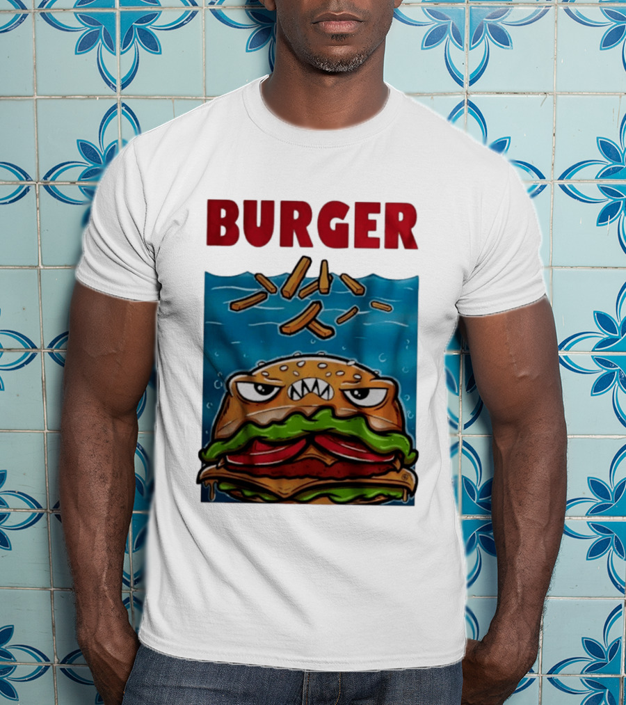 Angry Burger With Fries Burger T-Shirt