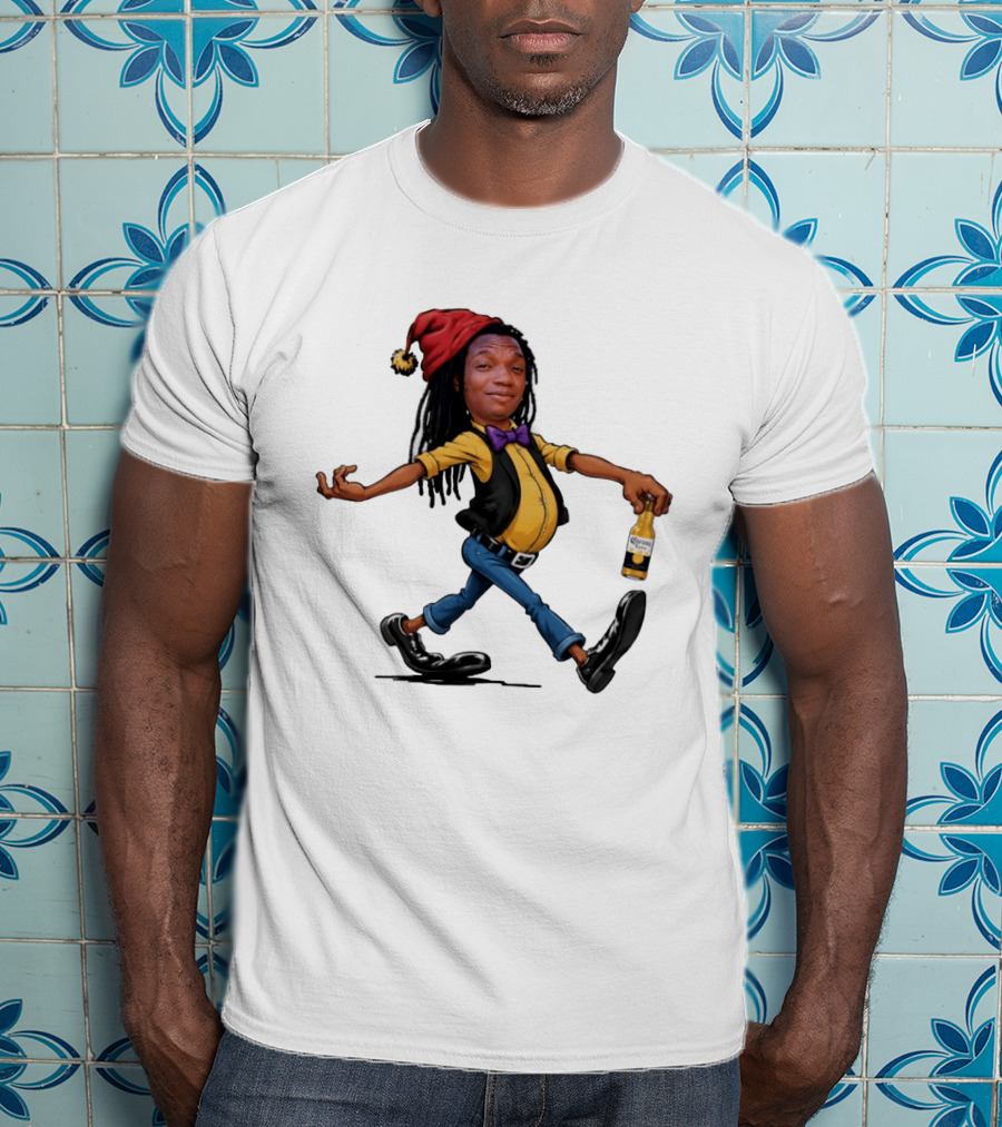 Caricature Man With Dreadlocks Holding Corona Extra Beer T-Shirt