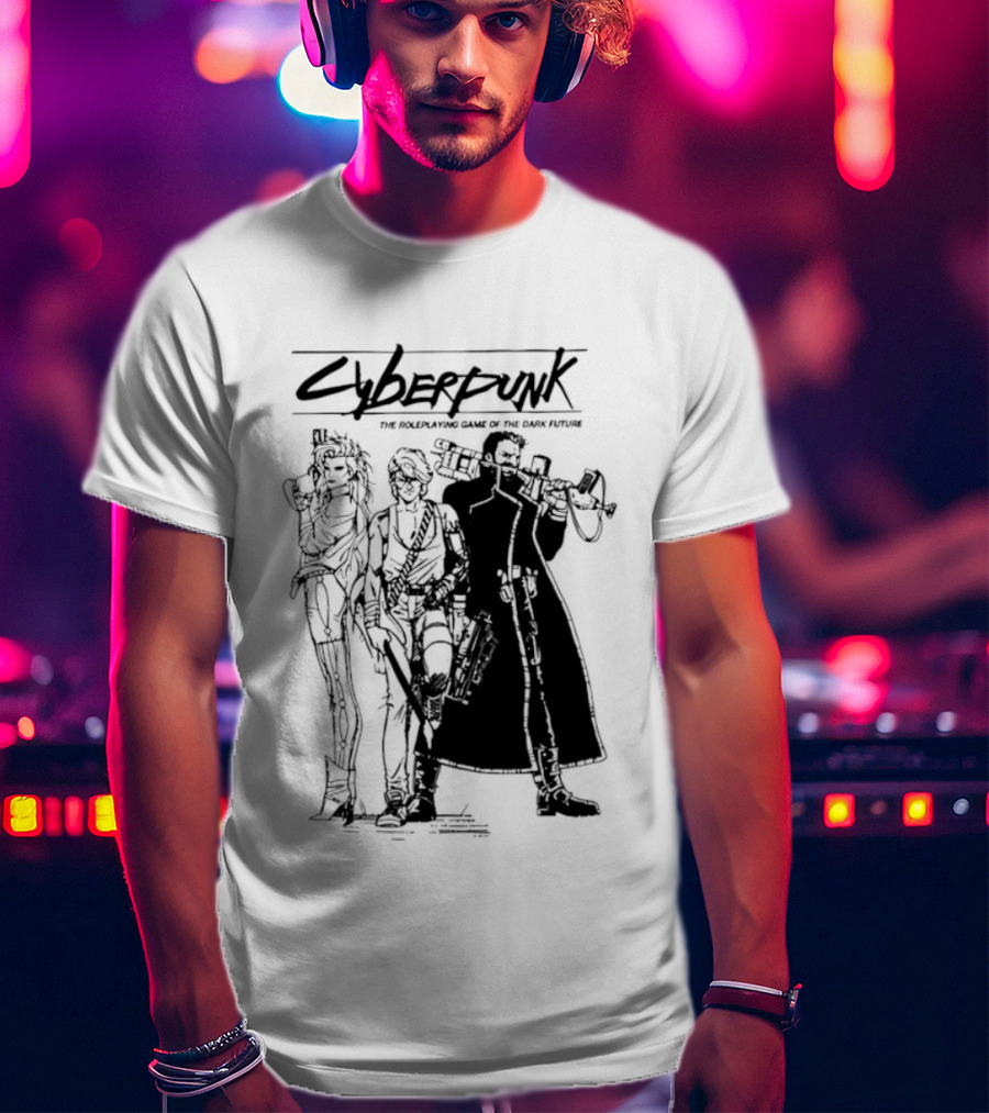 Cyberpunk The Roleplaying Game Of The Dark Future Silhouette Art Characters T-Shirt