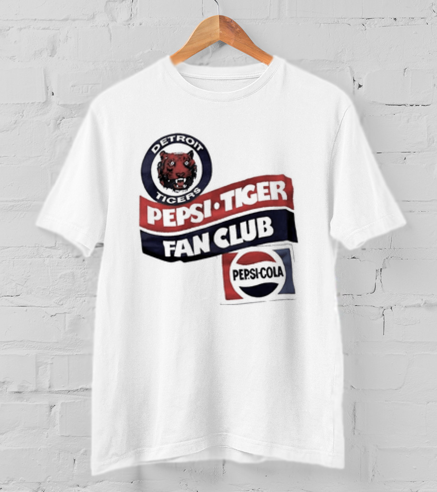 Detroit Tigers Pepsi Tiger Fan Club Pepsi Cola T-Shirt
