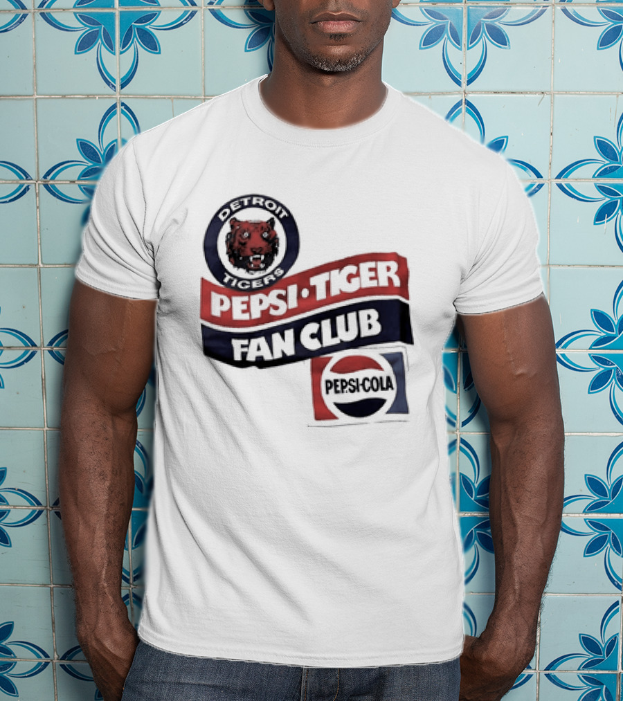 Detroit Tigers Pepsi Tiger Fan Club Pepsi Cola T-Shirt