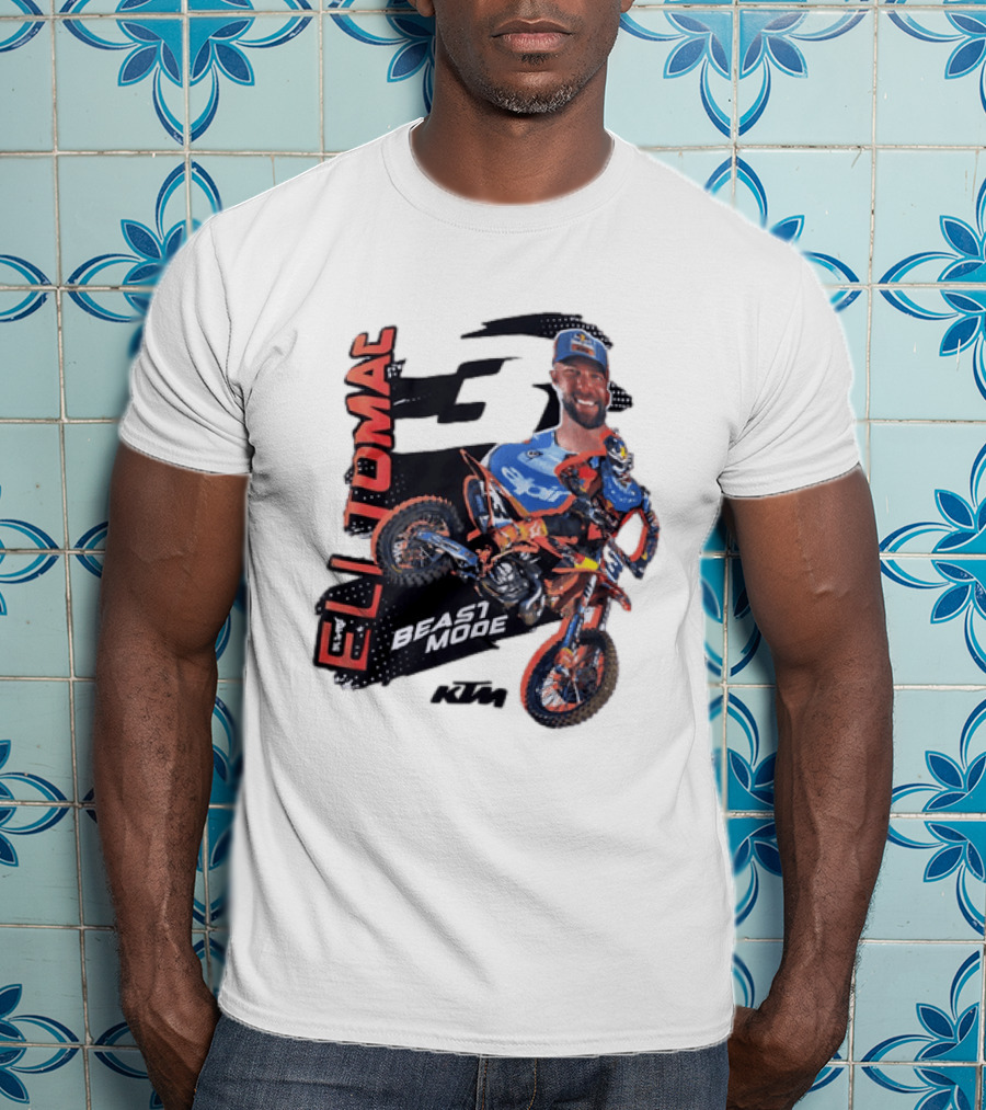 Eli Tomac Beast Mode KTM Motocross Supercross Racing 3 Pro Rider T-Shirt